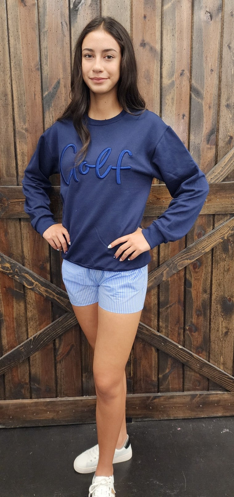3D Golf Embroidered Crewneck