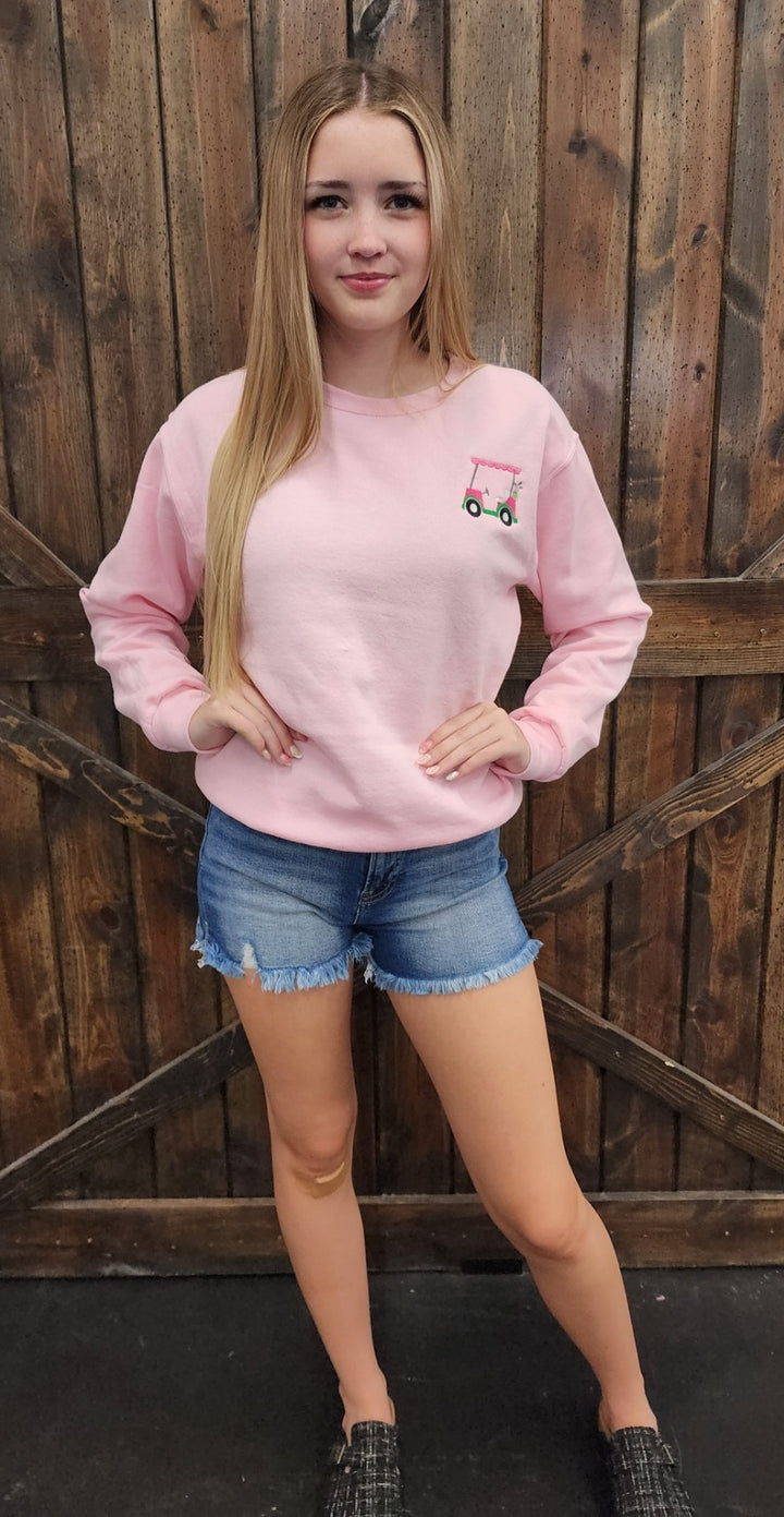 Golf Cart Embroidered Crewneck