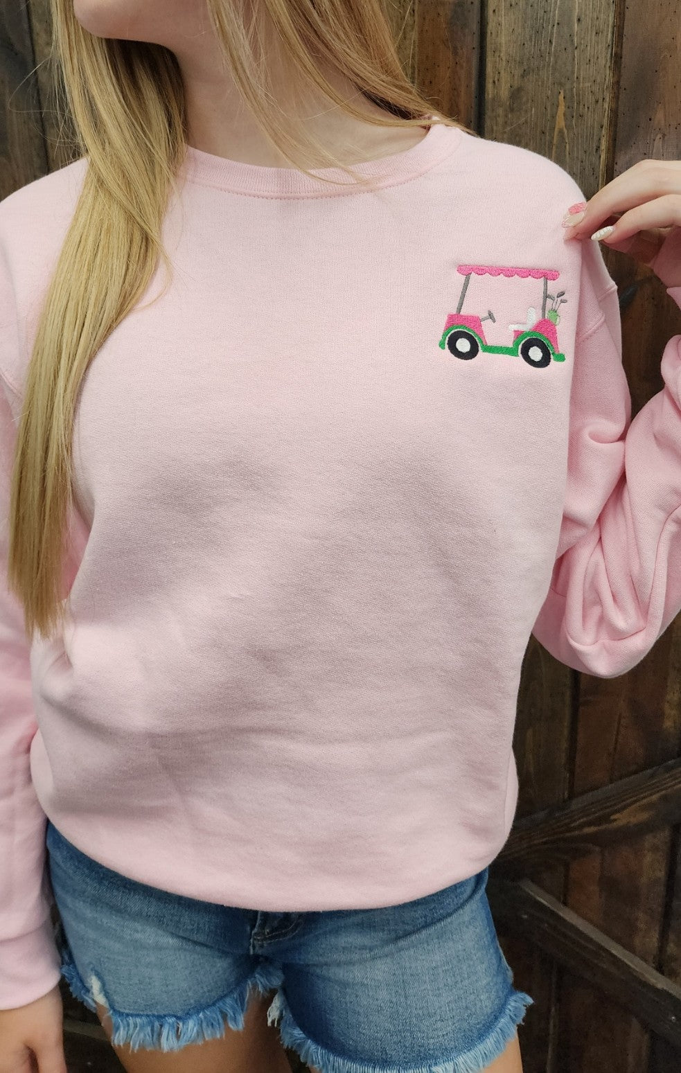 Golf Cart Embroidered Crewneck