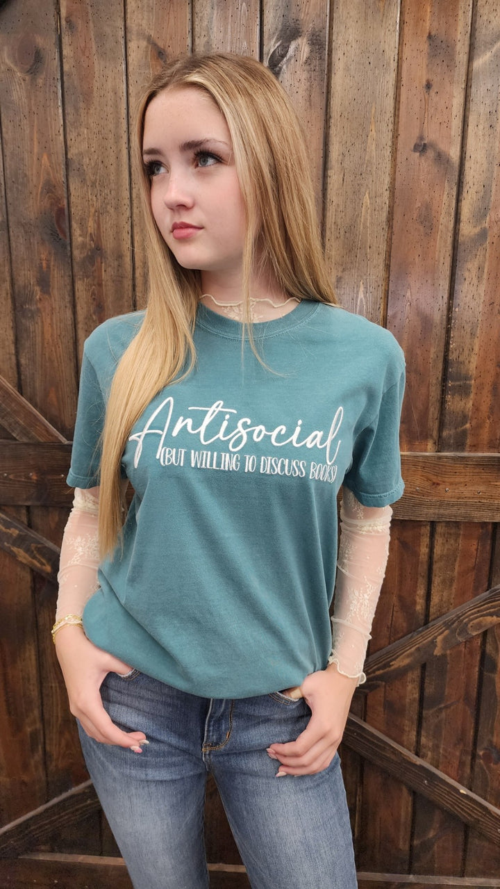 Embroidered Antisocial Tee