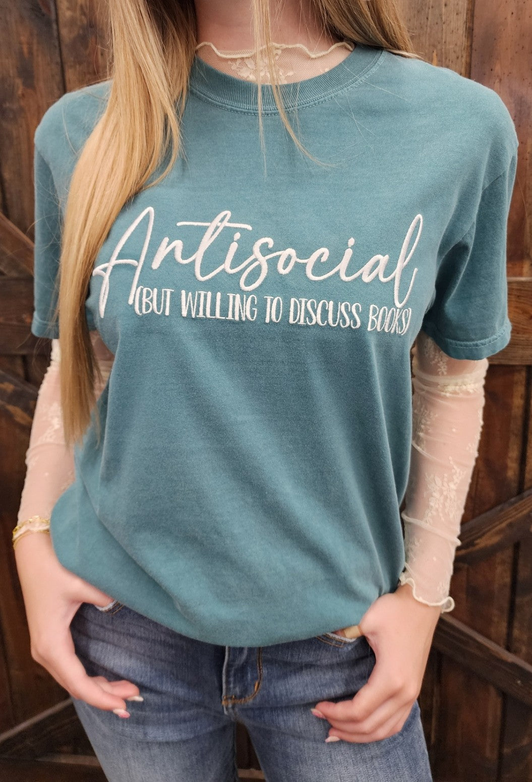 Embroidered Antisocial Tee