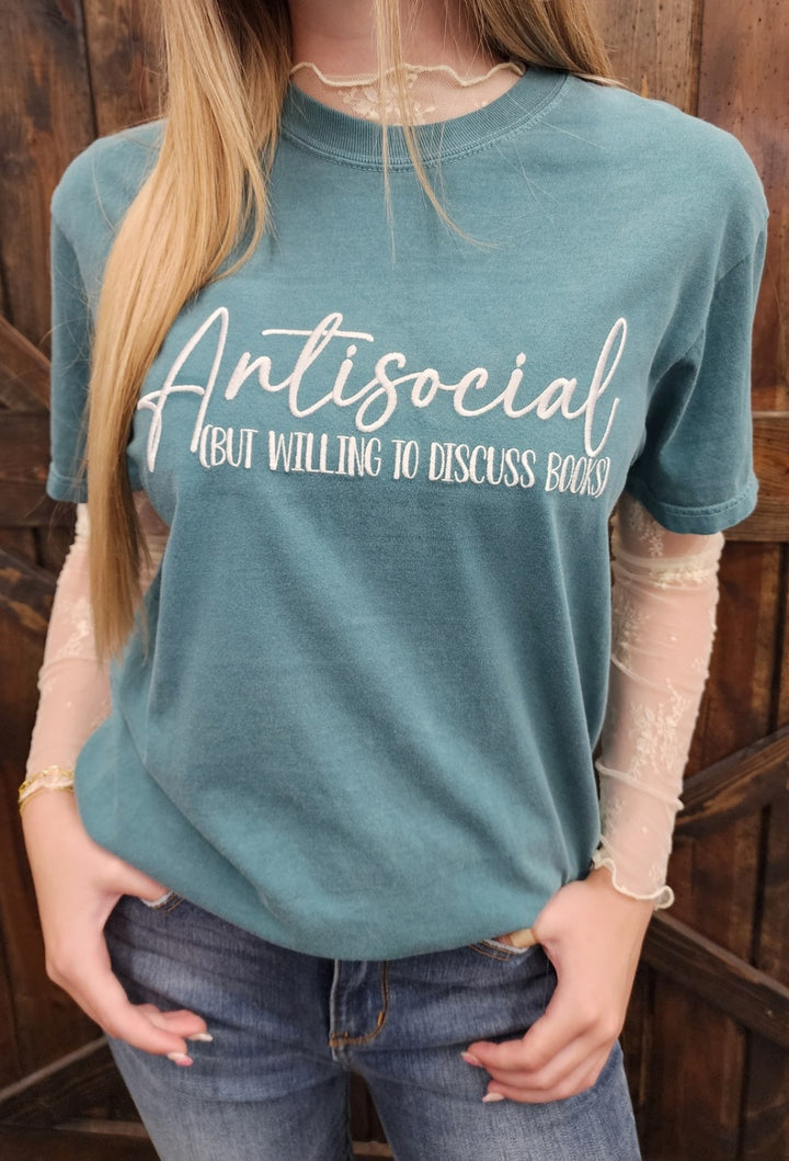 Embroidered Antisocial Tee