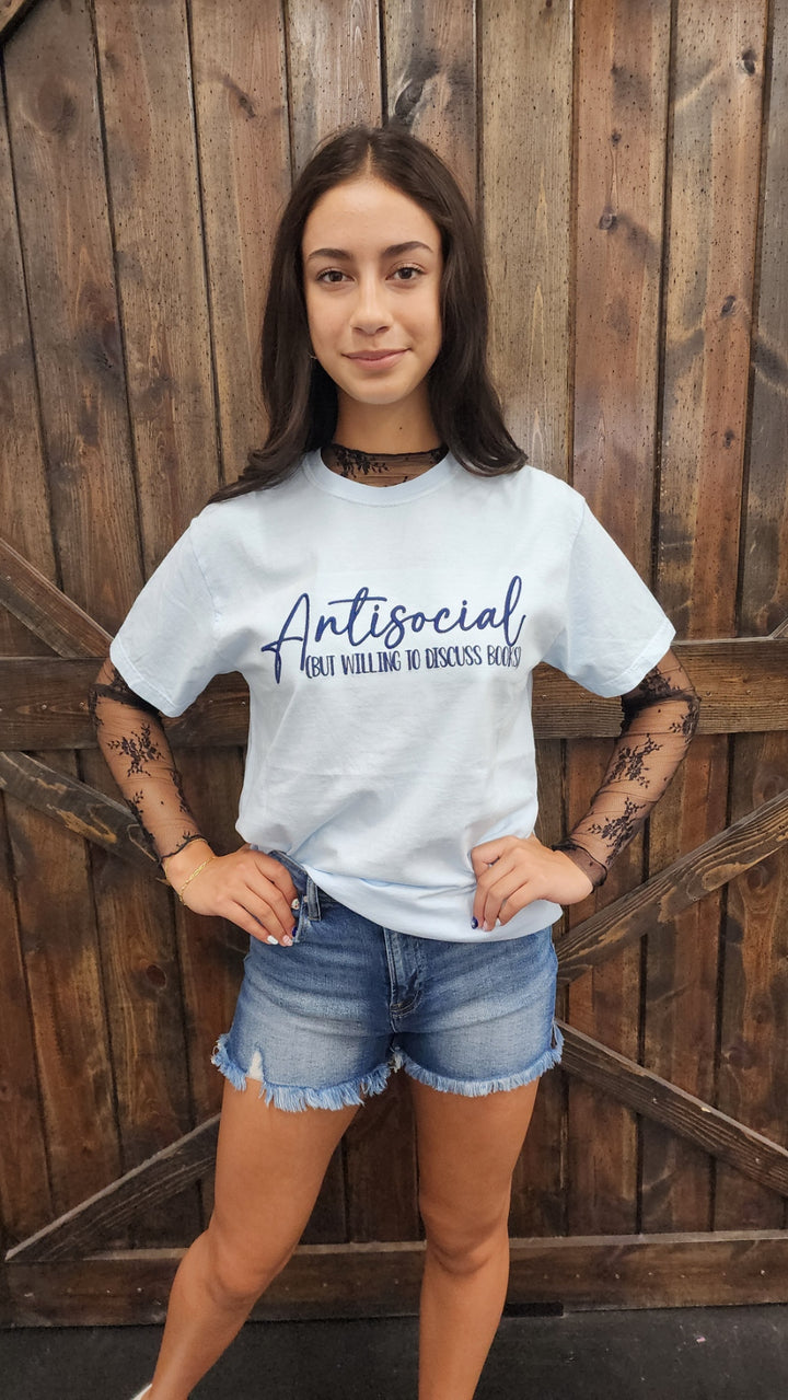 Embroidered Antisocial Tee