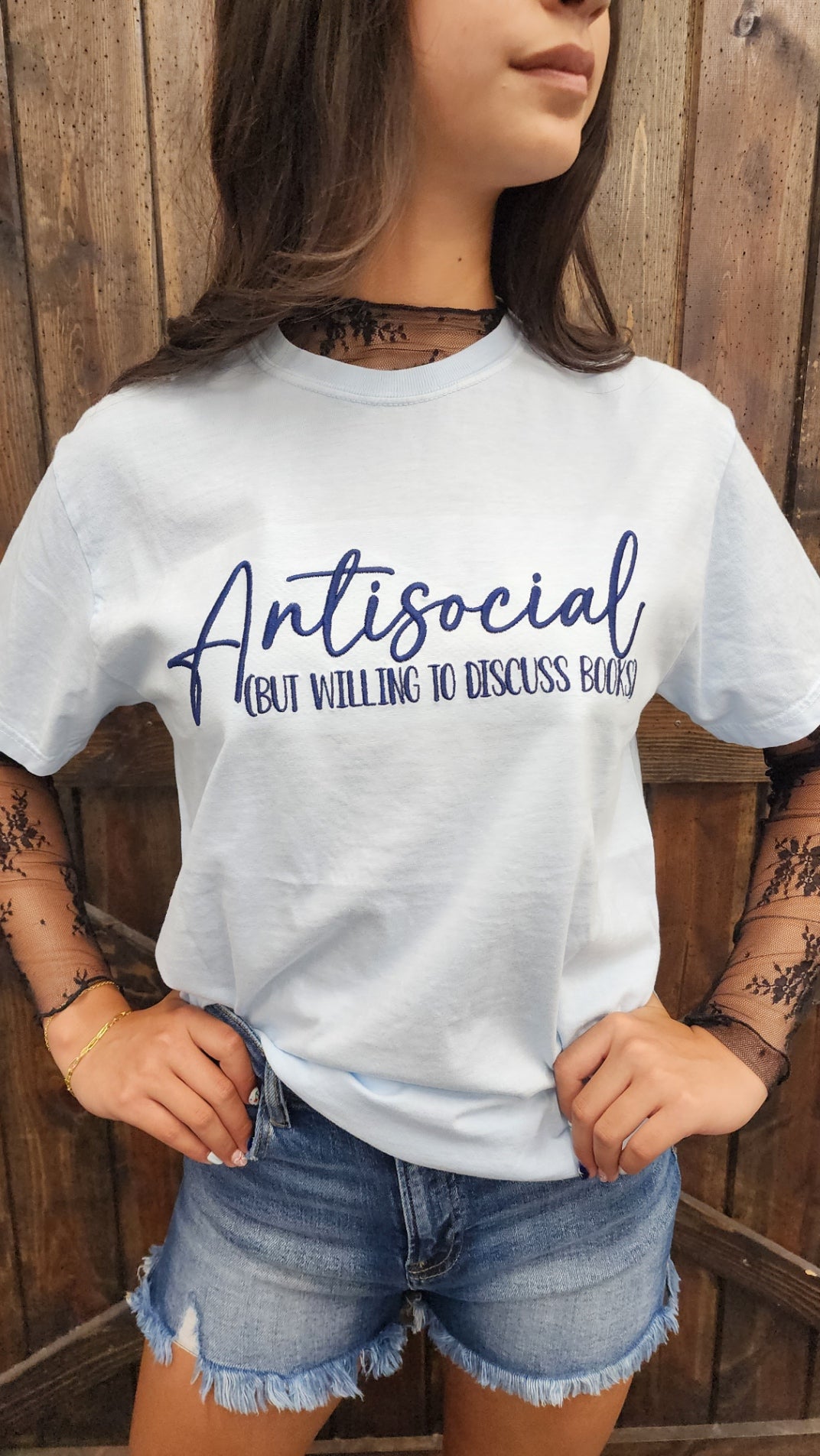 Embroidered Antisocial Tee