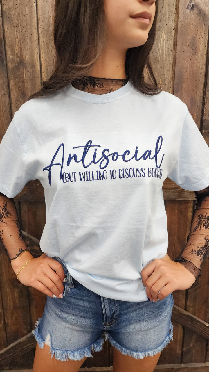 Embroidered Antisocial Tee