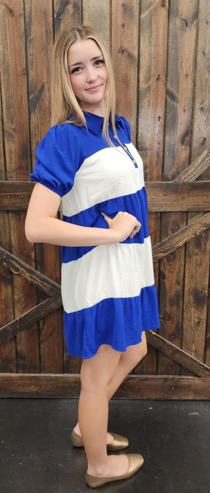Colorblock Tiered Dress