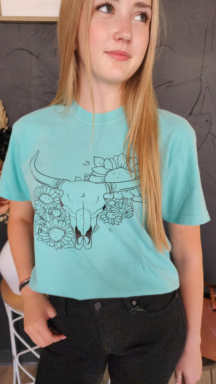 Long Horn Skull S/S