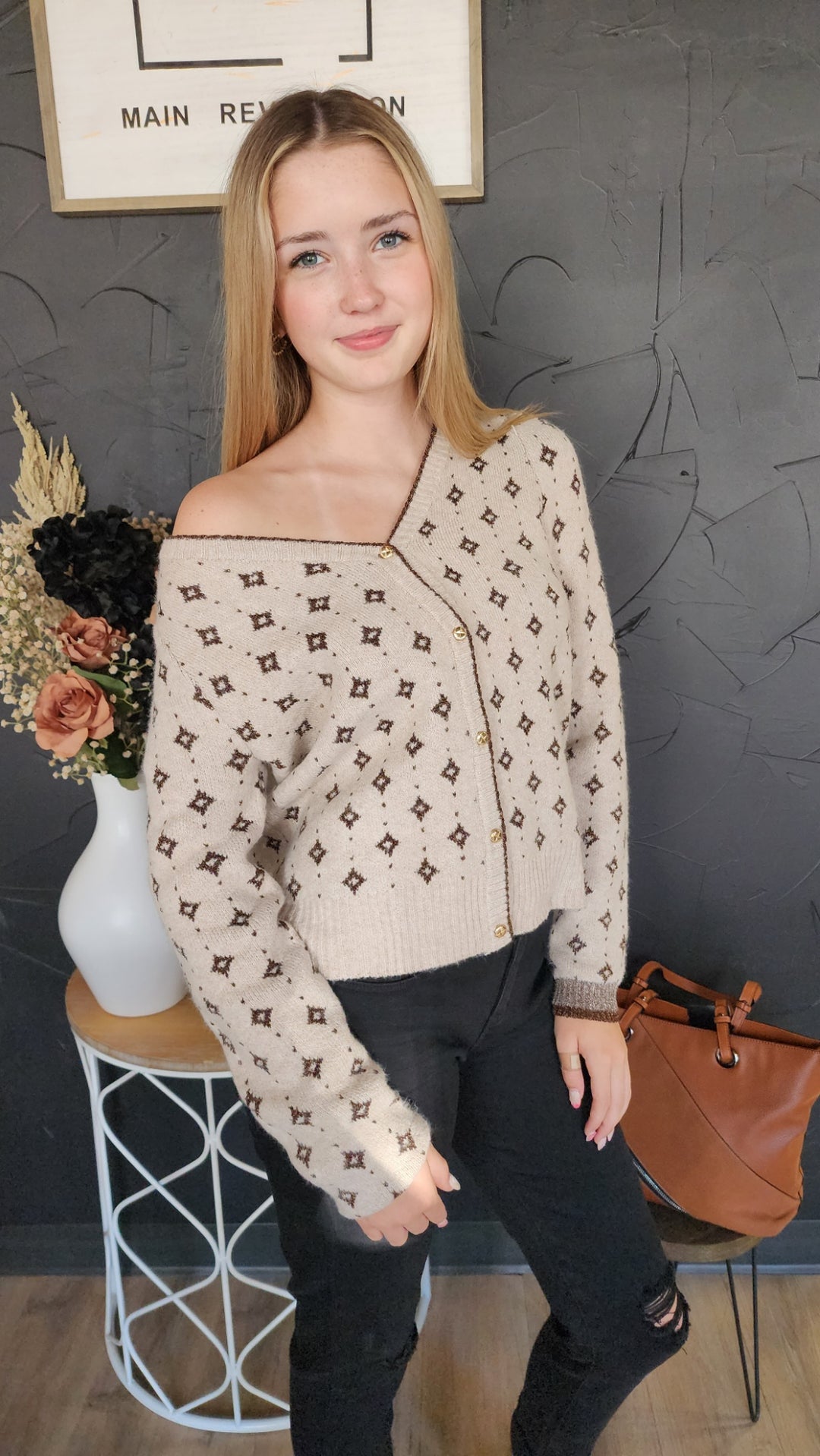 Luxe Cardigan w/ Metallic Detail