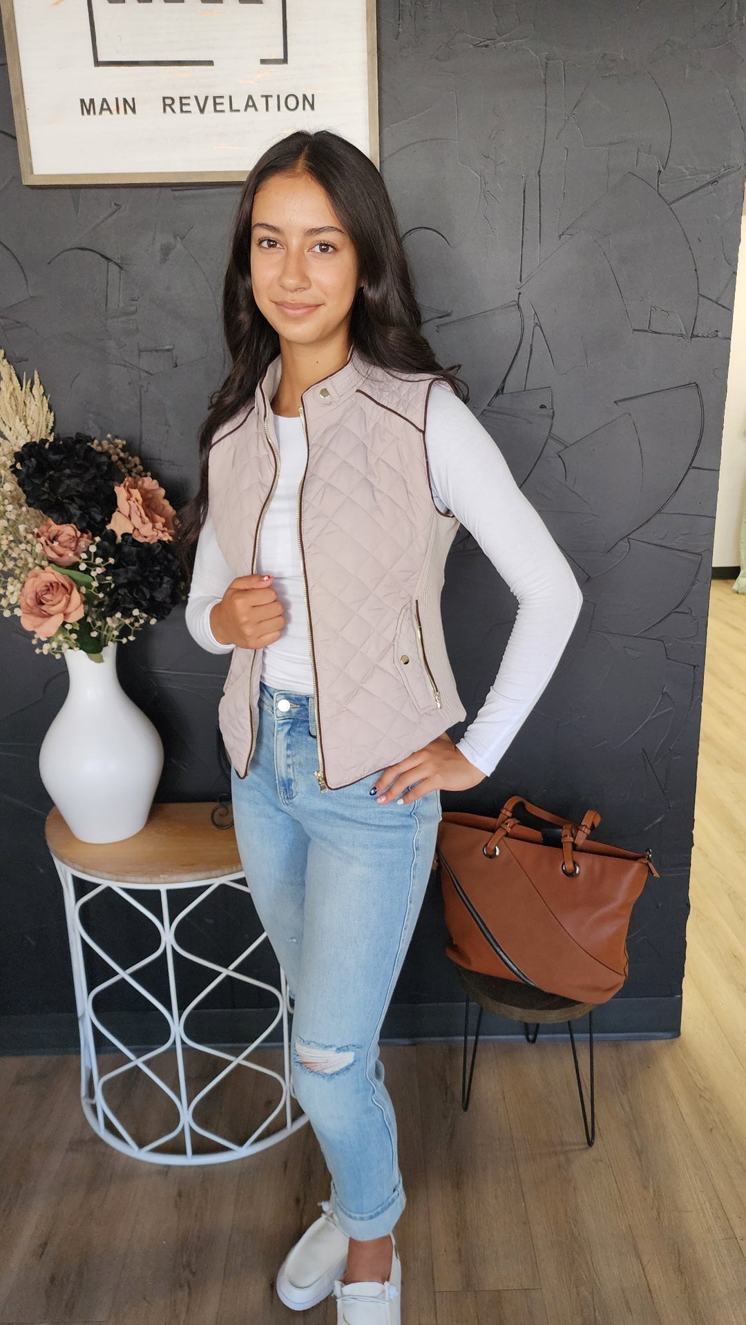 Quilted Zip Up Vest