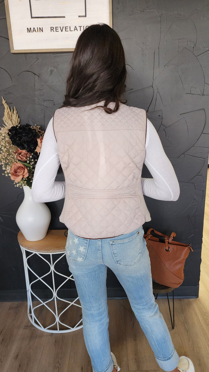 Quilted Zip Up Vest