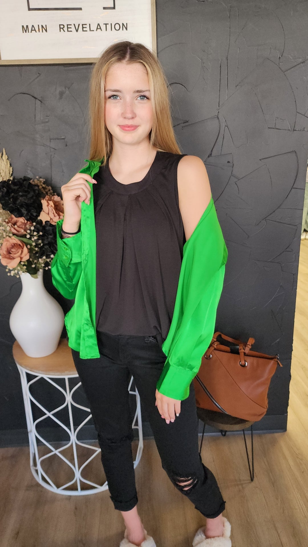 Black Sleeveless Blouse