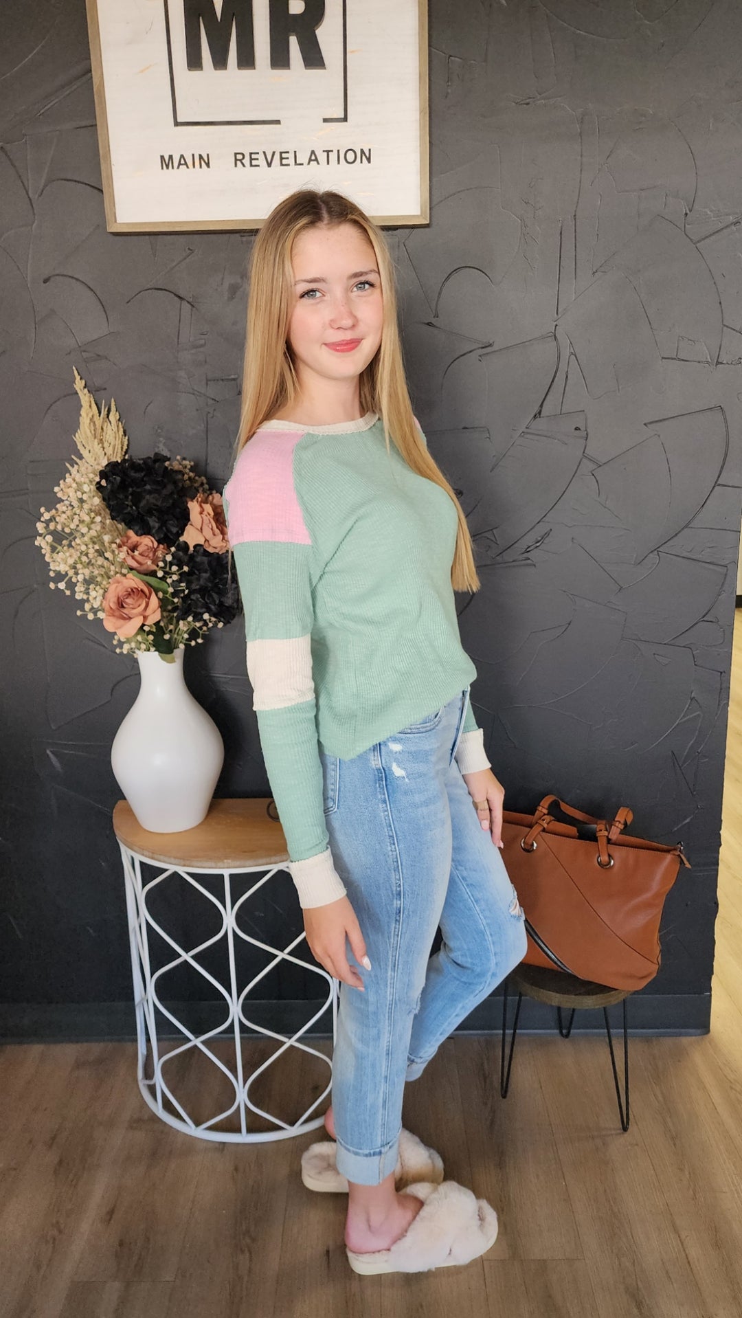 Sage Colorblock L/S