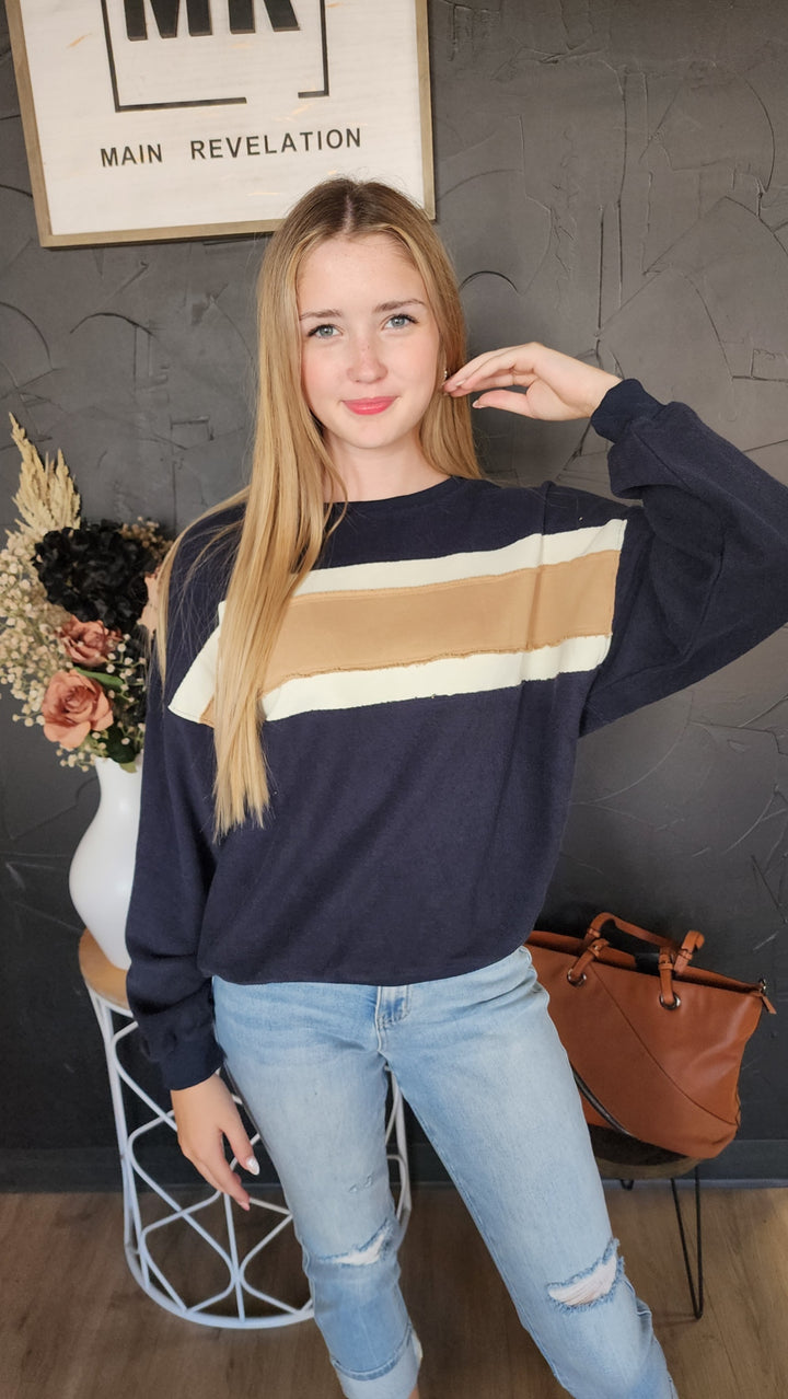Navy Banner Sweatshirt