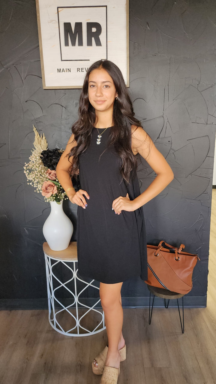 Sleeveless Black Mini Dress