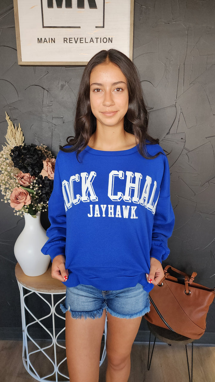 KU Oversized "Rock Chalk" Crew