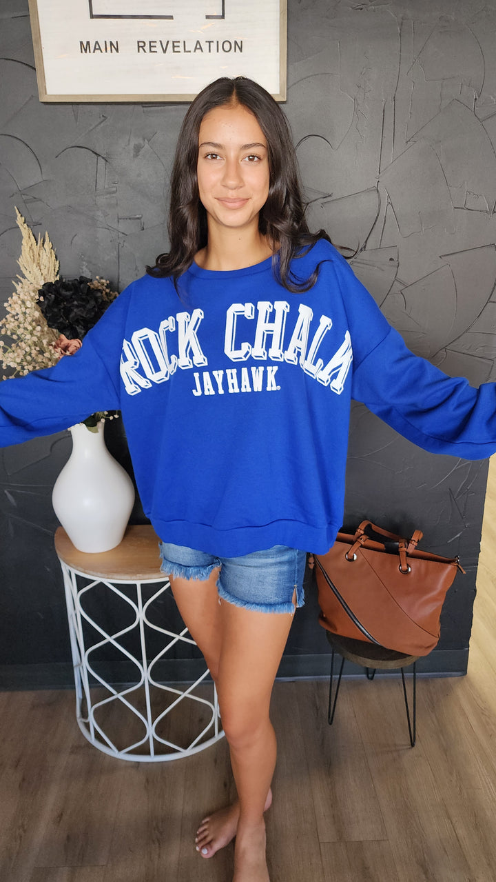 KU Oversized "Rock Chalk" Crew