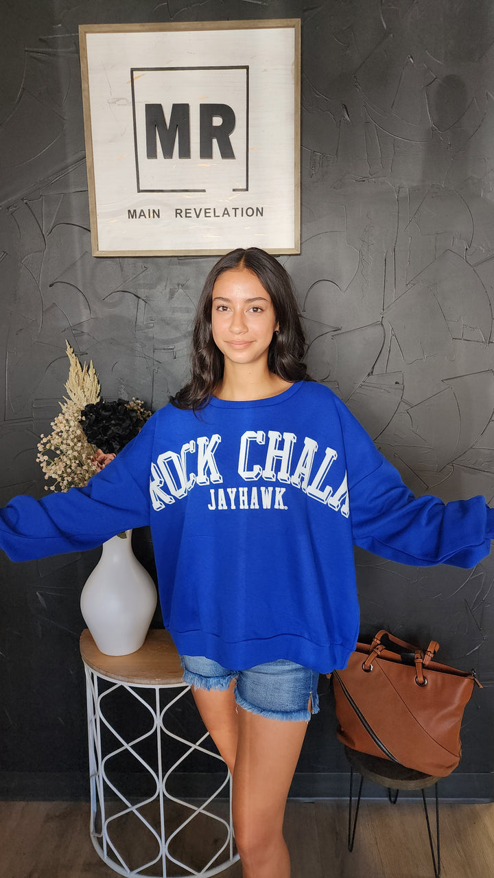 KU Oversized "Rock Chalk" Crew