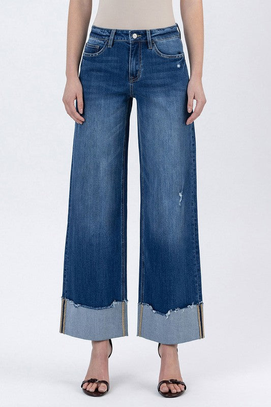 High Rise Baggy Wide Cuffed- LV1755