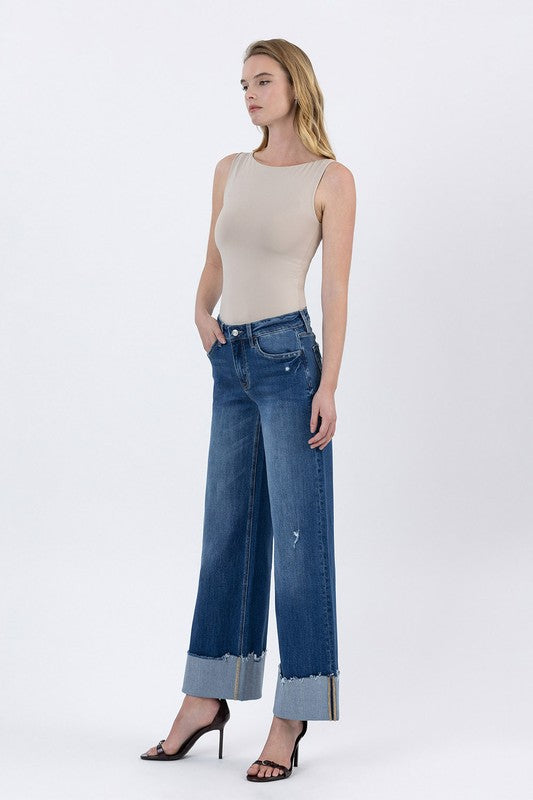 High Rise Baggy Wide Cuffed- LV1755