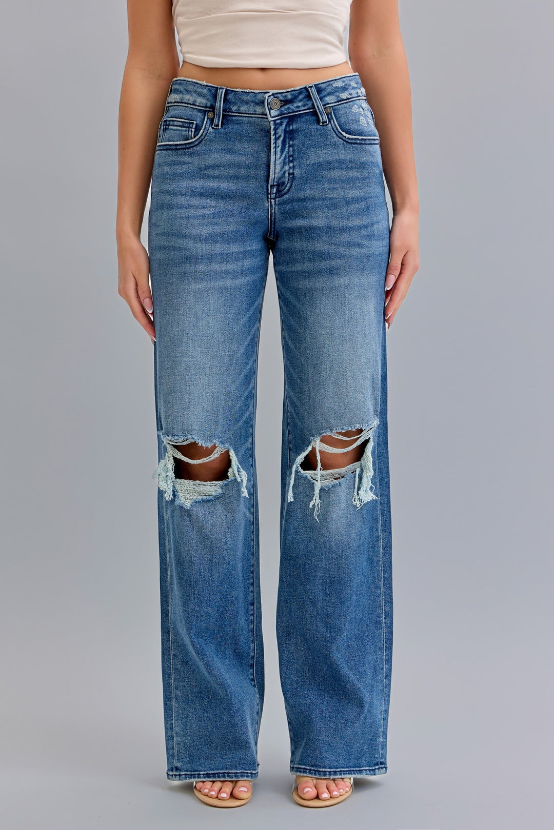 Mid Rise Dad Jeans - Logan