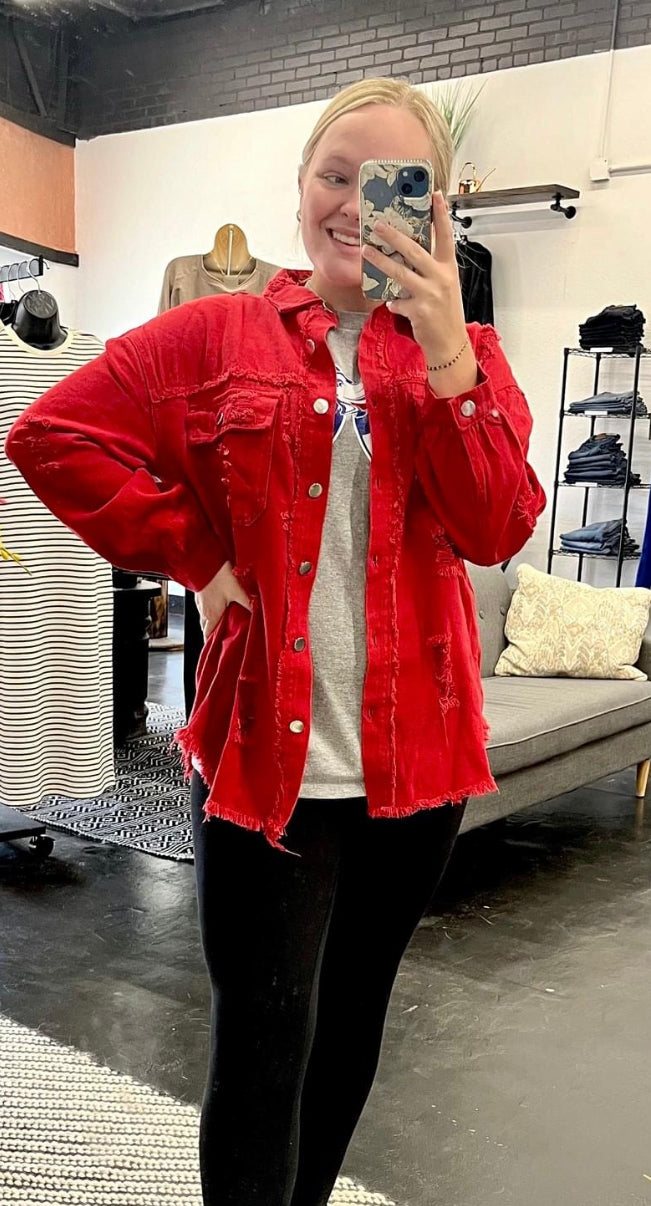 Distressed Denim Jacket