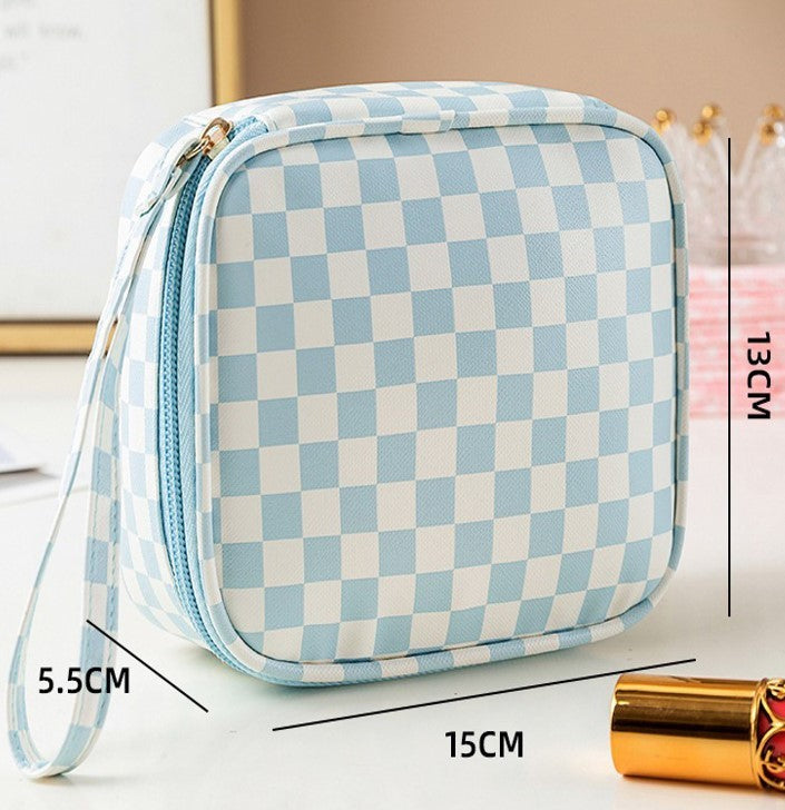 Checkered Travel Makeup Case
