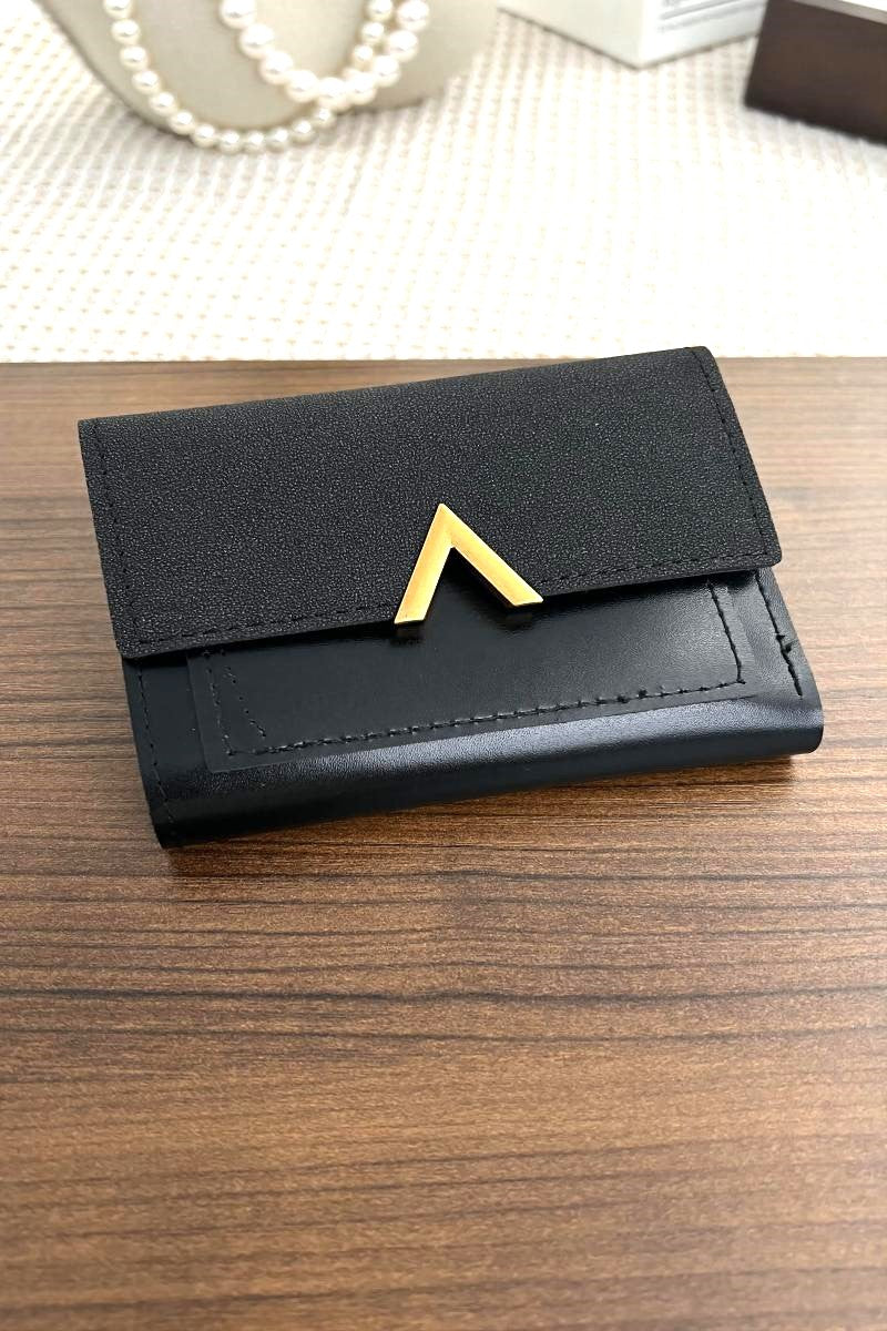 Black Trifold Leather Wallet
