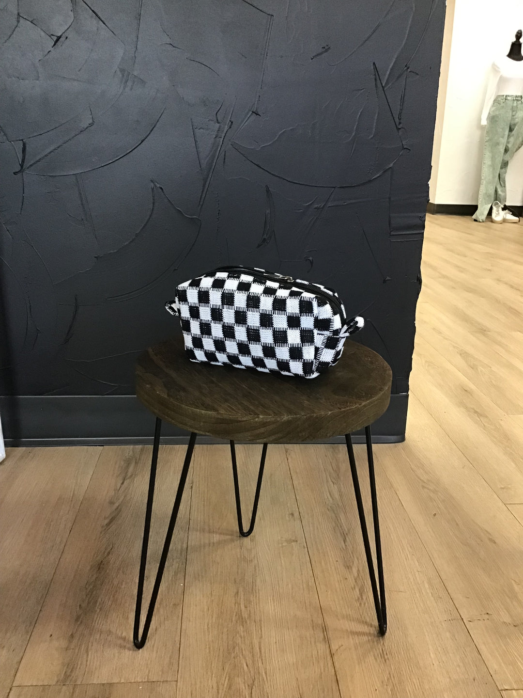 Checkered Makeup Bag