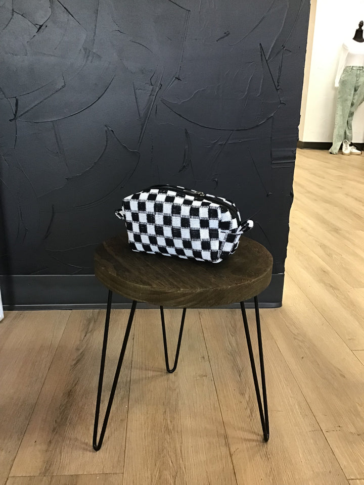 Checkered Makeup Bag