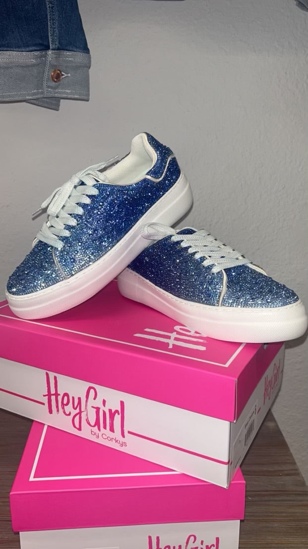 Bedazzled Ombre Blue Shoes