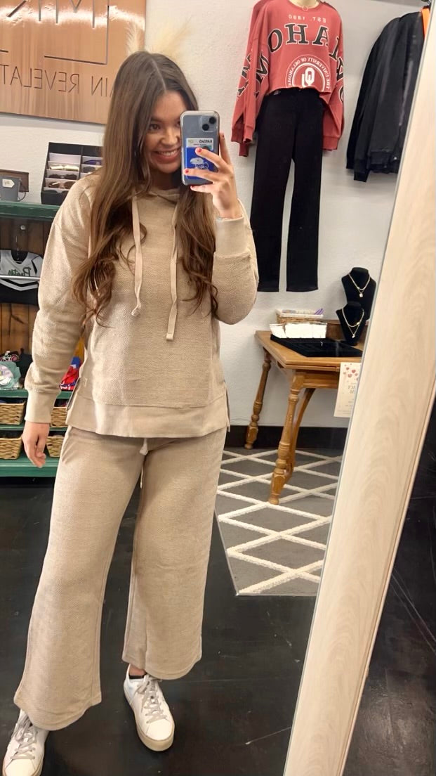 Sand Herringbone Pants