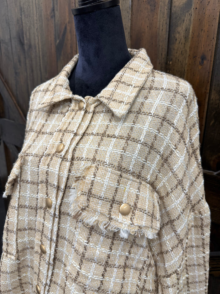Sand Retro Shacket