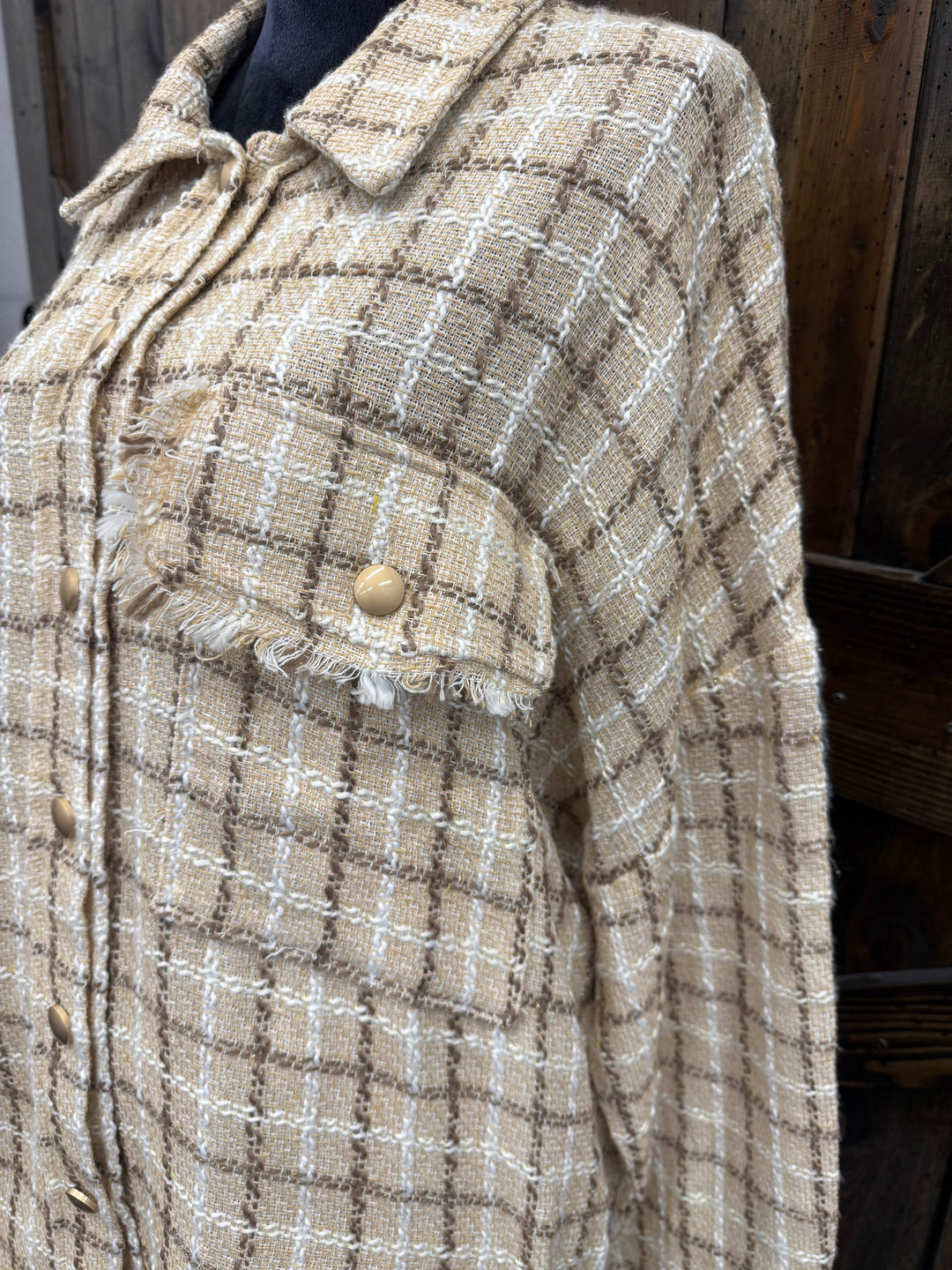 Sand Retro Shacket