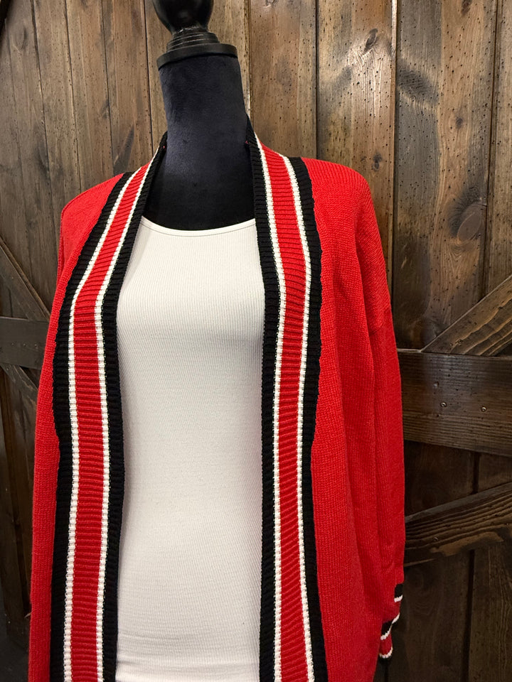 Red/Black Varsity Cardigan