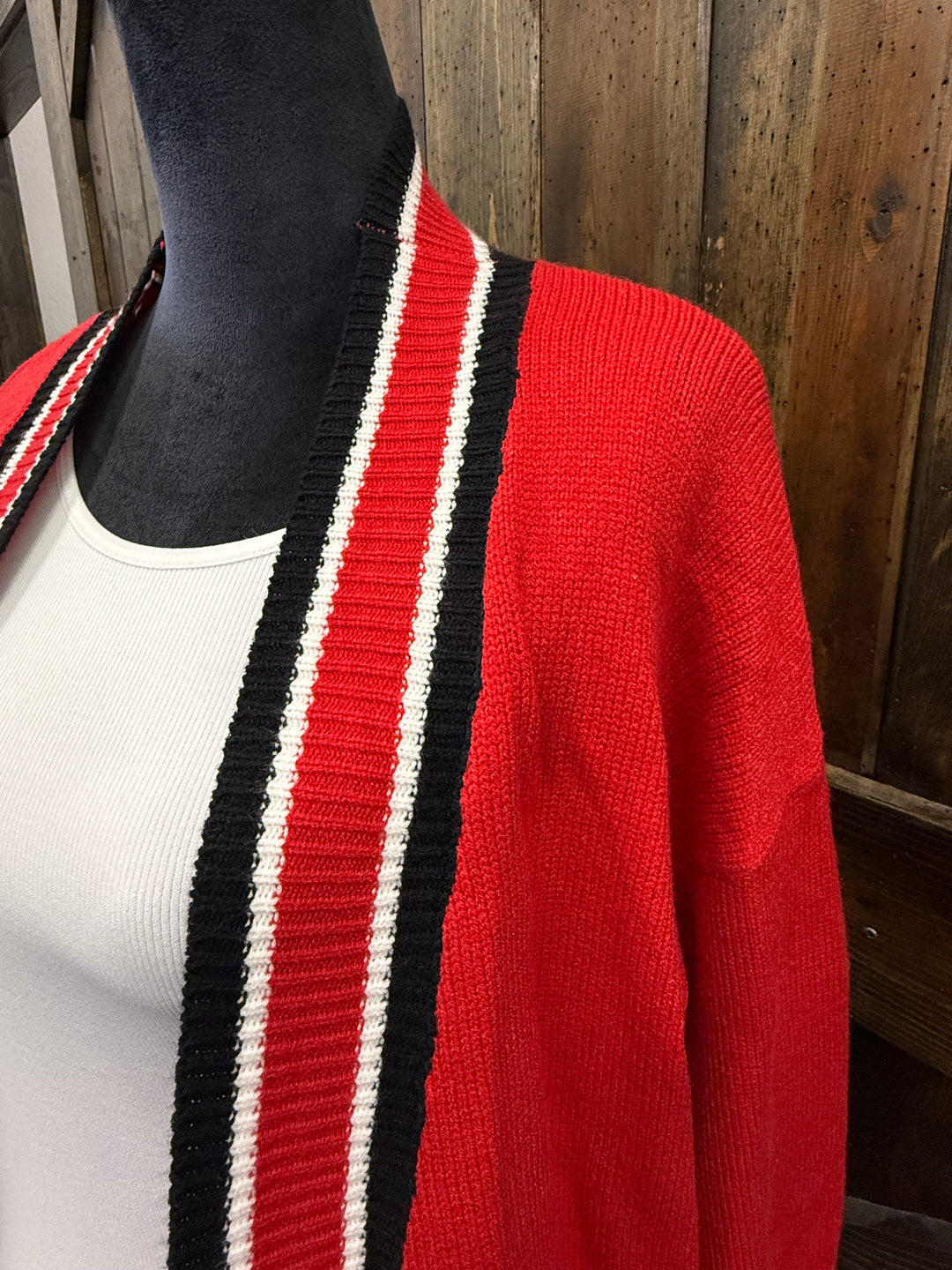 Red/Black Varsity Cardigan