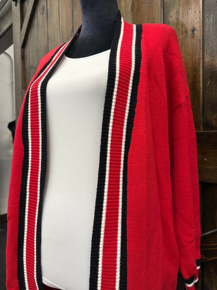 Red/Black Varsity Cardigan