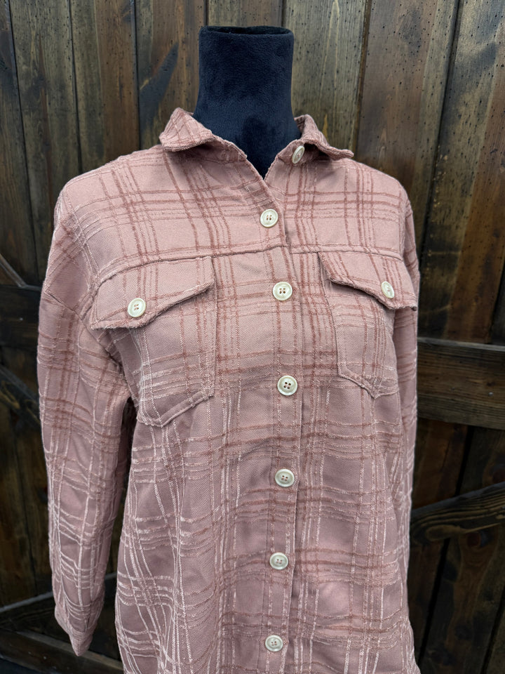 Mauve Woven Shacket