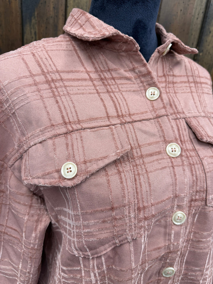 Mauve Woven Shacket