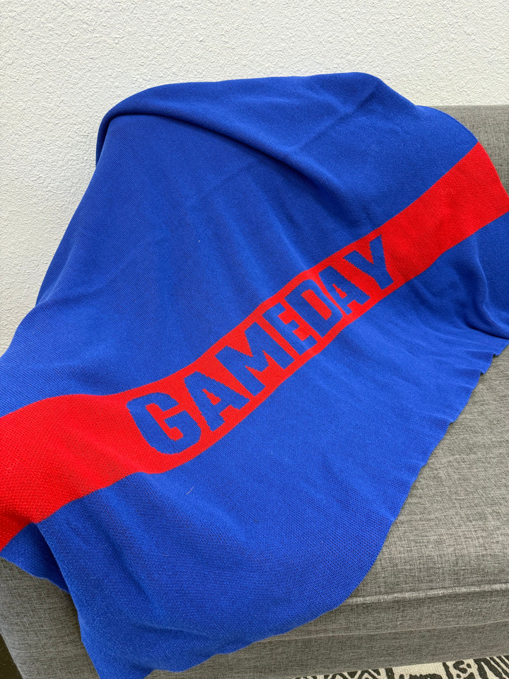 Game Day Knitted KU Blanket