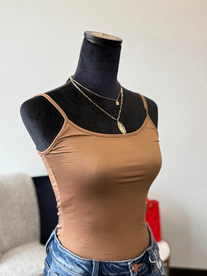 Polyester Tank Top- Espresso