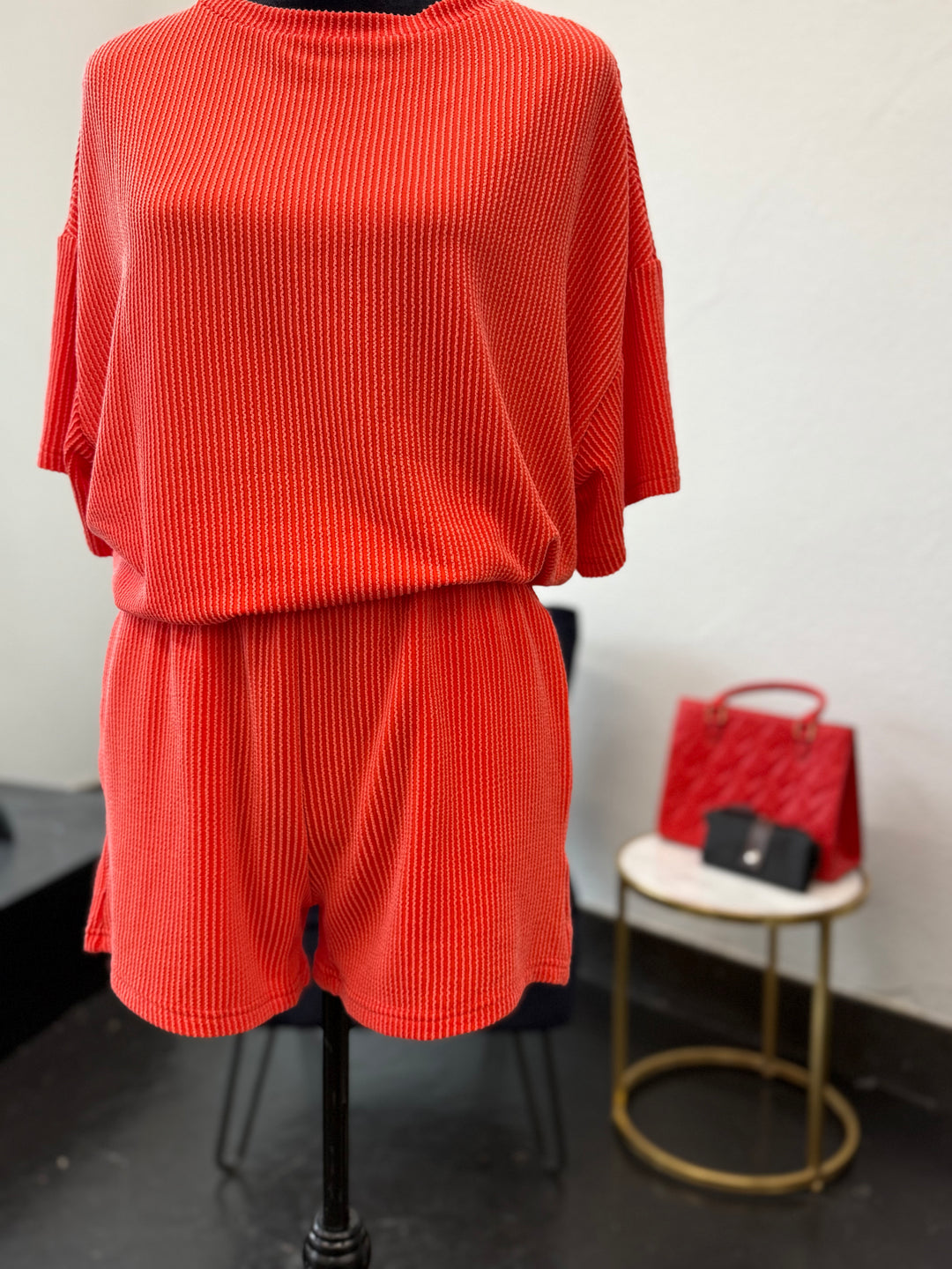 Coral Quilted Shorts