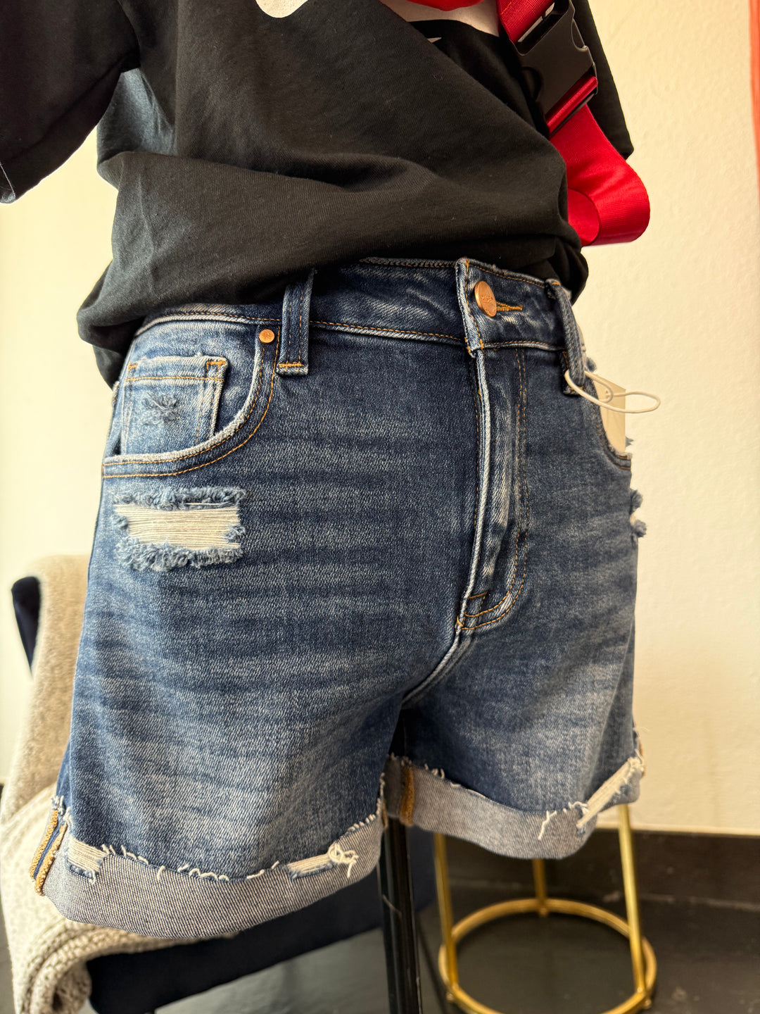 Risen Mid Rise Cuffed Shorts
