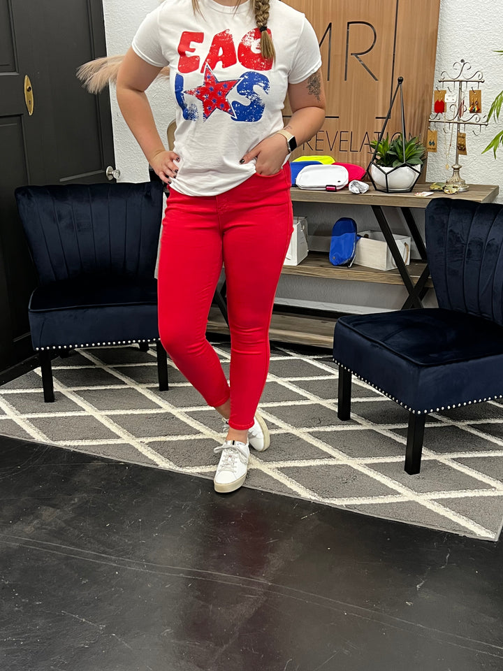 Judy Blue Red Tummy Control JB88790