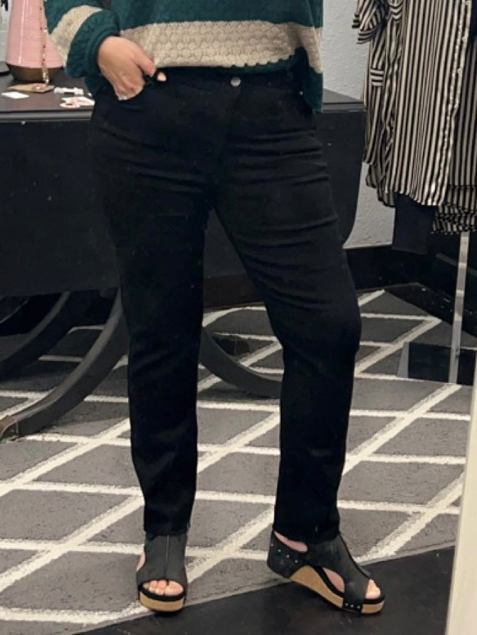 Black High Rise Crossover Skinny RDP 5278