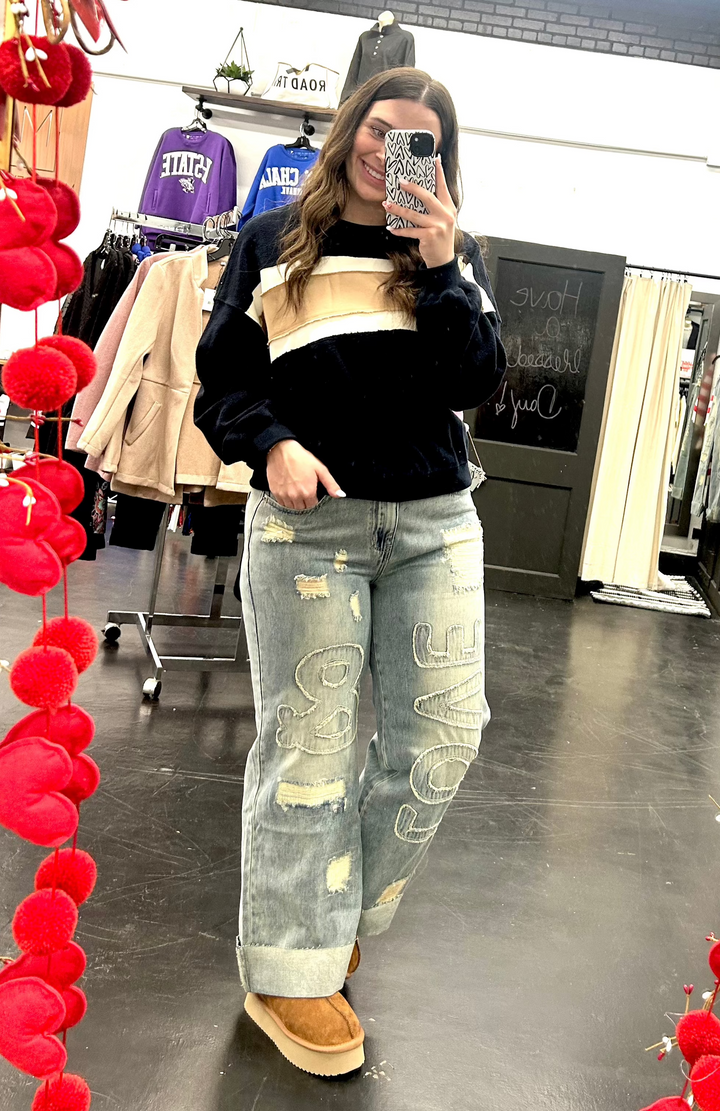 Navy Banner Sweatshirt