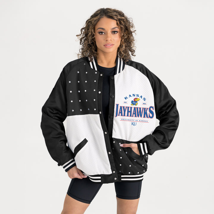Kansas Jayhawks Throwback Varsity Bomber Jacket