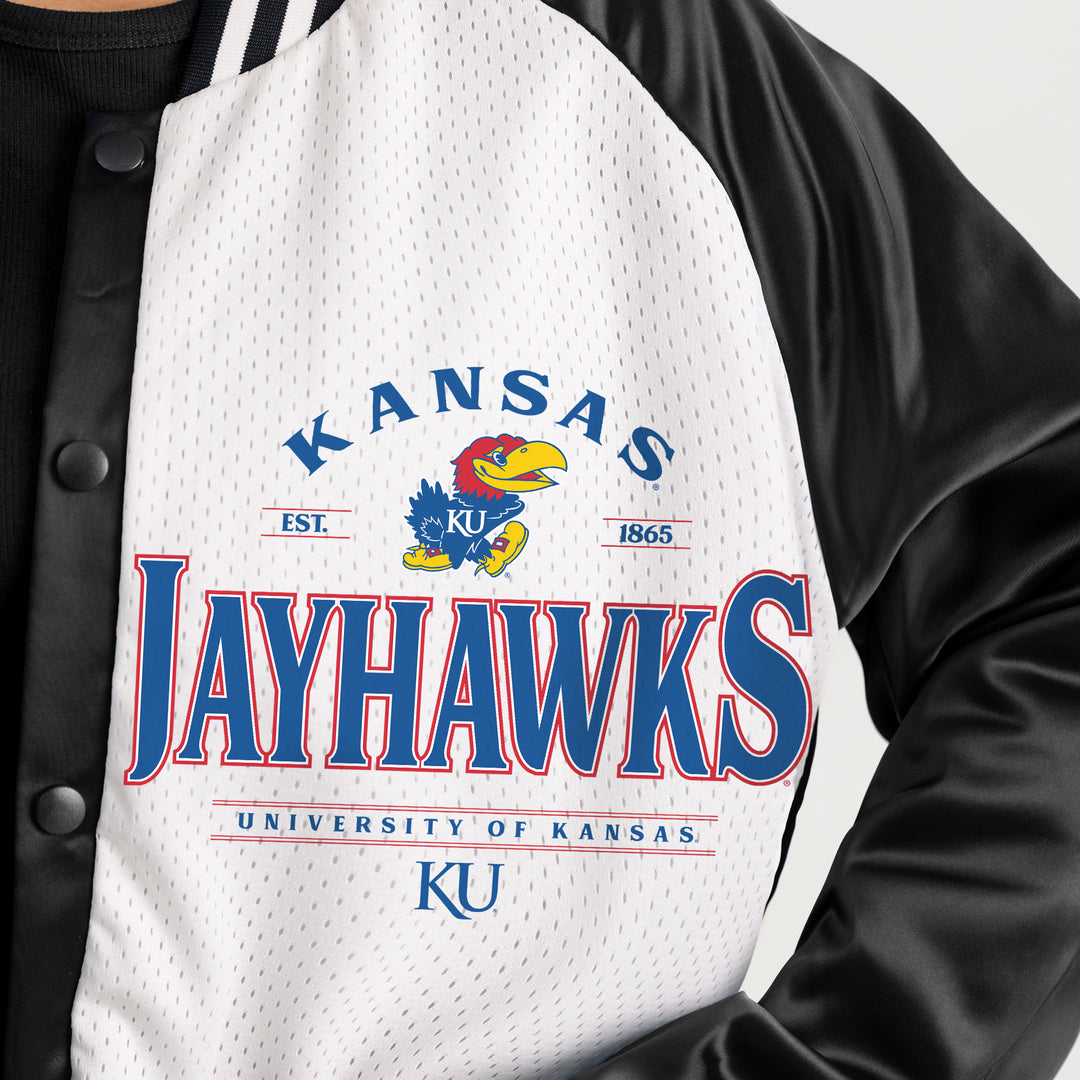 Kansas Jayhawks Throwback Varsity Bomber Jacket
