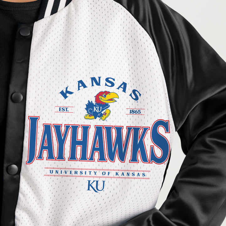 Kansas Jayhawks Throwback Varsity Bomber Jacket