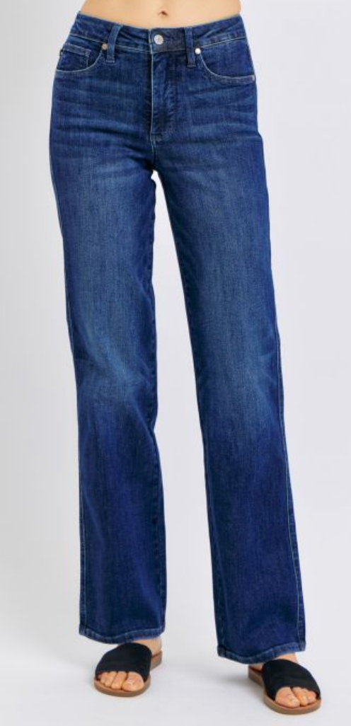 Dark Tummy Control Straight Jeans JB88861