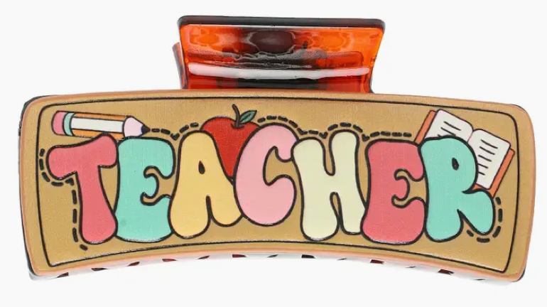 Teacher Leather Hair Clip